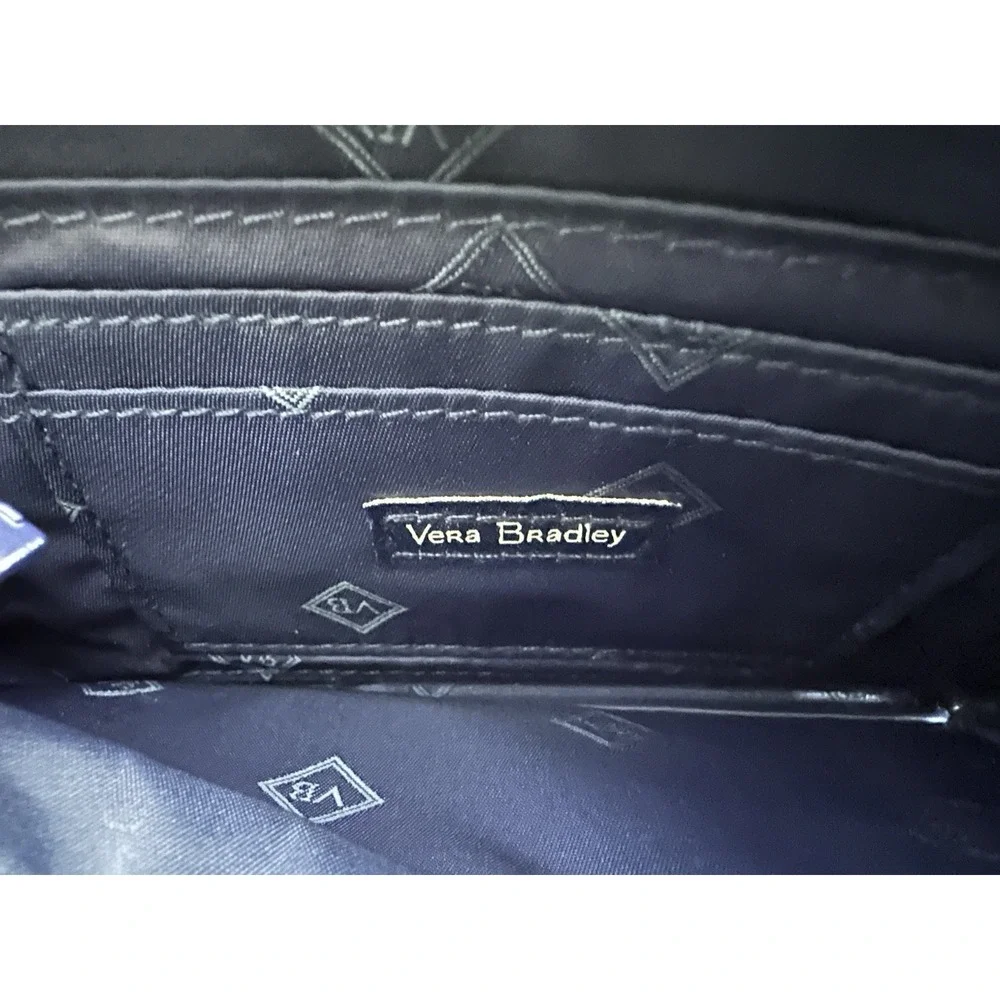 Vera Bradley Wallet Wristlet Blue Paisley Quilted RFID